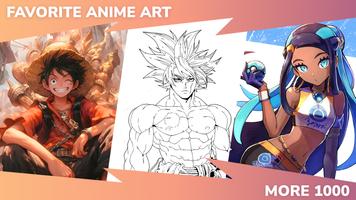 Anime Art: Color by Number plakat