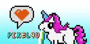 Pixel4u: Color by Number Pixel Art Coloring Book
