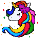 Color by Number Unicorn games - Pixel art Kawaii APK