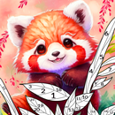Raccoon&Red Panda Coloring APK