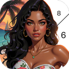 Melanin Poppin Color by Number icono