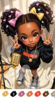 Melanin Poppin Color by Number captura de pantalla 2