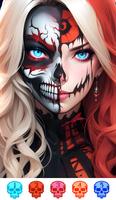 Dark Skeleton Color by number постер