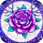 Rose, Flower Coloring Book biểu tượng