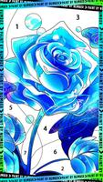 پوستر Rose, Flower Coloring Book