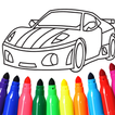 Auto spel: Kleuren en tekenen