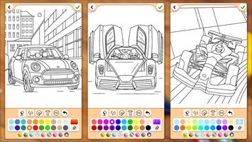 汽车着色游戏 截图 1