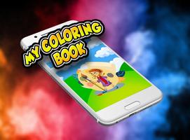 COLORES: DESSINS DE LIVRES DE DESSINS FACE COLOR Affiche