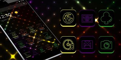 Color Fluorescent Neon Black Theme screenshot 3