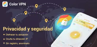 Color VPN - Proxy gratis y velocidad de Turbo VPN