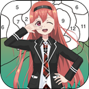 Karikatur-Anime-Manga, der durch Zahl färbt APK