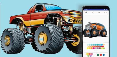 Monster Truck Coloring Pages poster