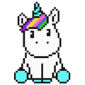Unicorn Art Pixel - My Little Pony Color By Number