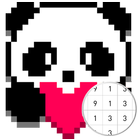 Unicorn Panda - Color By Number ikona