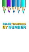 Color five nights by number poster