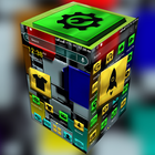 Colorful Metal Cube Theme icône