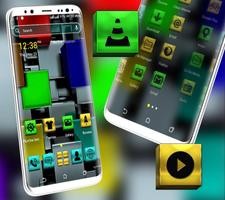 Colorful Metal Cube Theme اسکرین شاٹ 3