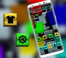 Colorful Metal Cube Theme تصوير الشاشة 2