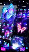 Neon butterfly galaxy theme screenshot 2