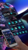 Colorful Neon Technology Robot Theme Cartaz