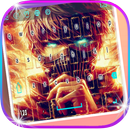 Fiery Anime Mask Man Theme APK