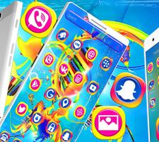 Colorful piano keys theme screenshot 1