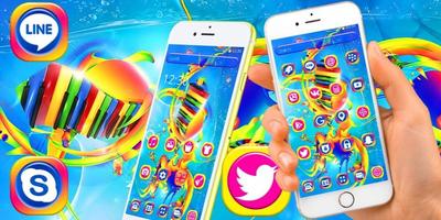 Colorful piano keys theme screenshot 3