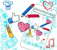 Colorful Pencil Sketch Theme poster