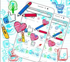 Colorful Pencil Sketch Theme screenshot 2
