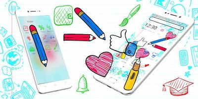 Colorful Pencil Sketch Theme capture d'écran 3