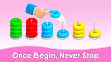 Color Hoop Stack - Sort Puzzle الملصق