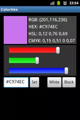 Color Hex RGB HEX CMYK Codes APK download