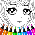 Livro para colorir Manga ícone