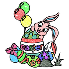 Adult Easter Eggs Glitter Color By Number Free أيقونة