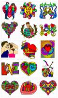 Valentine Love Color By Number - Paint By Number पोस्टर