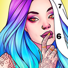 آیکون‌ Tap Color : Color By Number Art Coloring Games