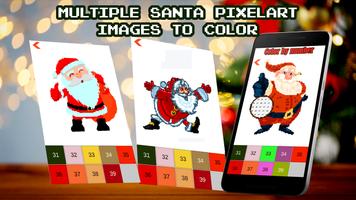 Santa Claus Color by Number Sandbox Pixelart Color โปสเตอร์