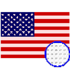 Country Flag Color by Number Paint- Flag Pixel Art-icoon