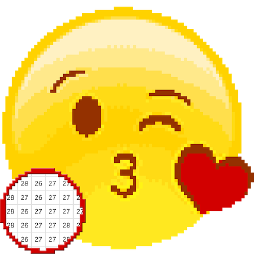 Emoji Color by Number-Emoji Pixelart-Drawing Paint