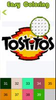 Food Logo Color By Number - Food Logos Pixel Art capture d'écran 3