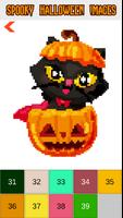 Halloween Pixel Art Color by Number-Free Coloring-poster