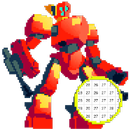 Robots Color by Number Super Heroes Pixel Art Free APK
