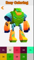 Robots Color by Number Super Heroes Pixel Art Free ảnh chụp màn hình 3