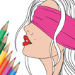 หนังสือระบายสีและวาดภาพ ไอคอน