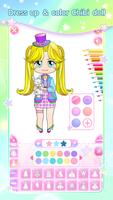 Chibi Doll Dress up & Coloring screenshot 1