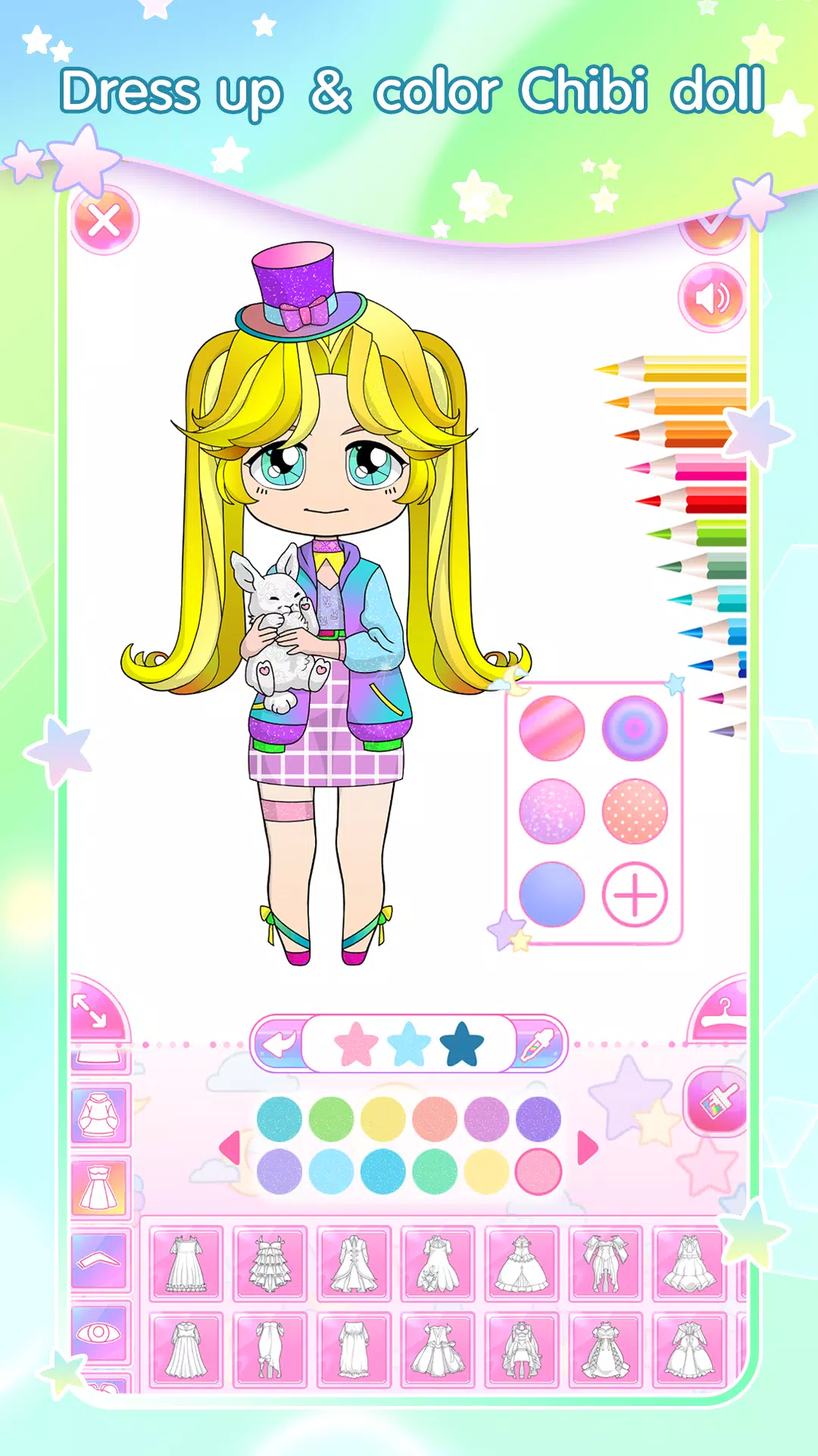 Download do APK de Boneca Chibi: Vestir e Colorir para Android