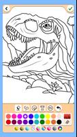 공룡 아이 게임을 색칠 포스터