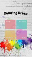 Glitter Dress Coloring Bok Affiche