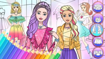 Coloriage & Habillage de Fille Affiche