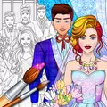 Wedding Dress Up Coloring Book